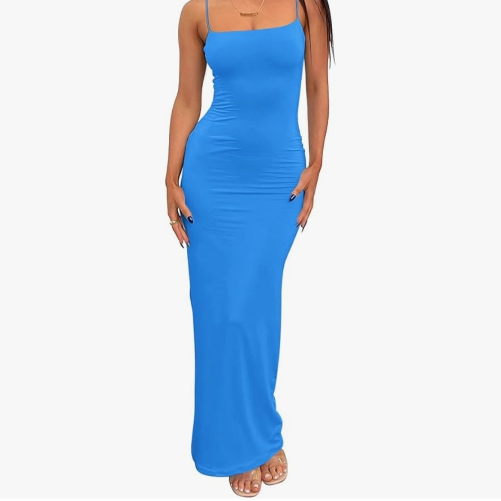 Elegant Blue Maxi Dress